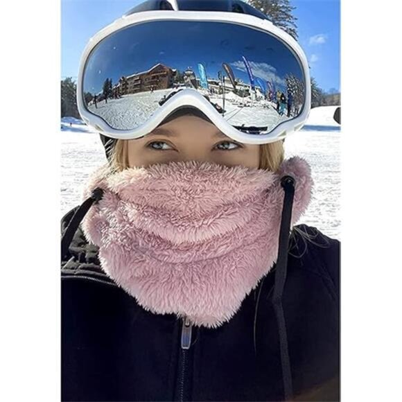 Face Mask Neck Warmer Scarf Helmet Hood Pink - Picture 4 of 5